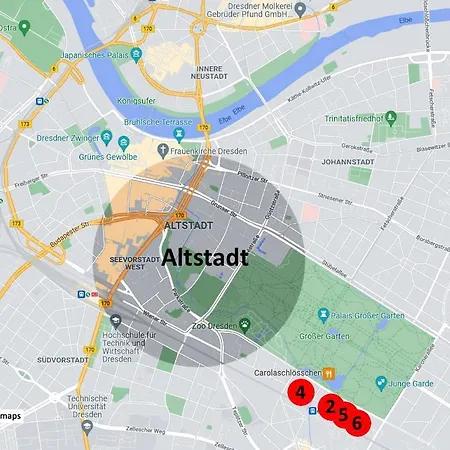 2,4,5,6 Altstadt - Am Grossen Garten