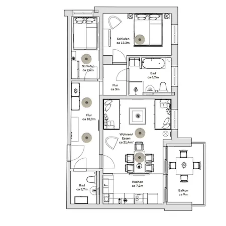 Pineapple Zwinger V - 78 Qm - 1x Free Parking Dresden