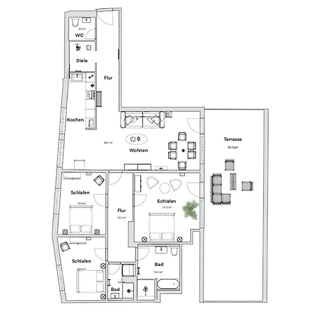 Apartment Pineapple Penthouse Am Zwinger - 162 Qm - 1x Free Parking Dresden